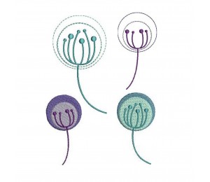 Stickserie - Retro Dandelion